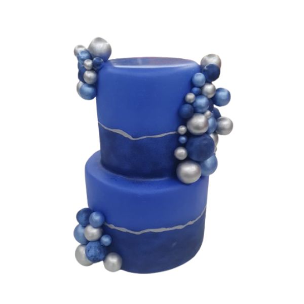 Bolo - Azul e Prata